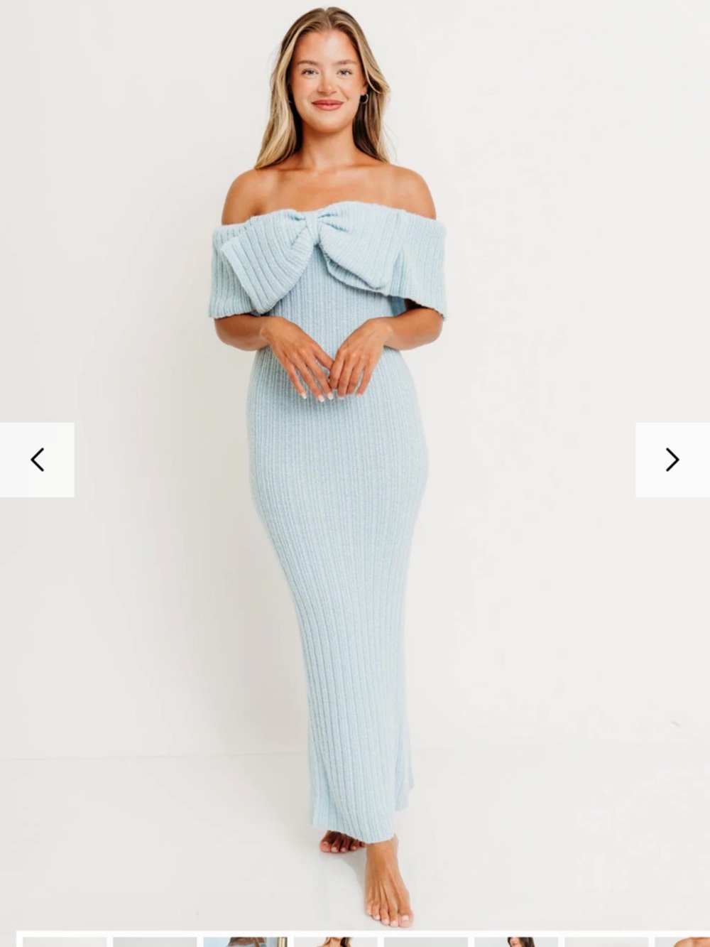 NWT Worth collective Aston Bow Front Maxi Sweater Dress - Bump Friendly